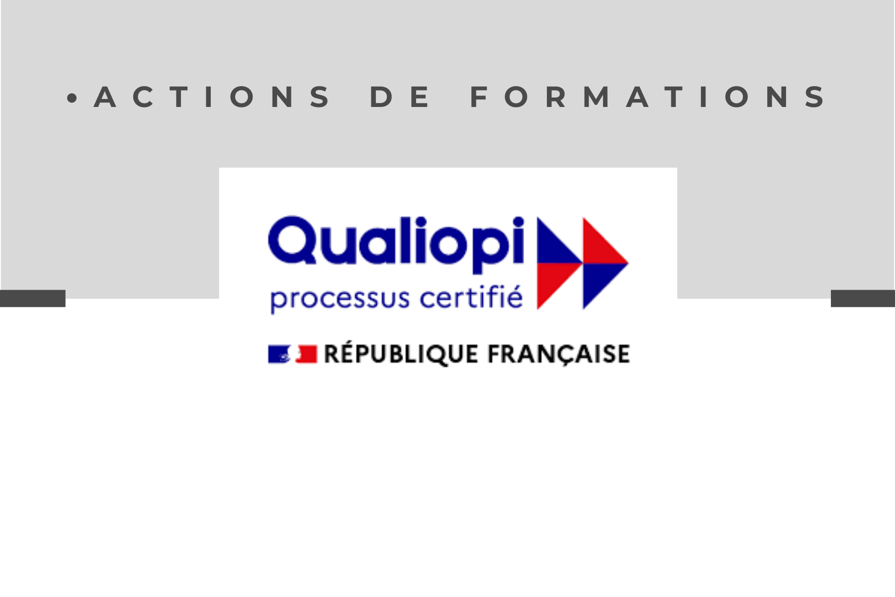Logo Qualiopi + processus certifiés